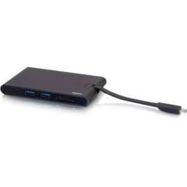 C2G USB C Dock with HDMI, VGA, Ethernet, USB, SD & Power Delivery up to 100W, 4K HDMI, VGA, Ethernet, USB, SD Card Reader and Power Delivery