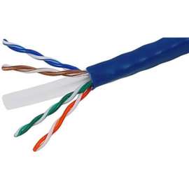 4XEM 1000 ft Roll Blue Cat5e Stranded CM-Rated For In-Wall Use, 1000 ft Category 5e Network Cable for Network Device, Home Theater System, Desktop Computer, Patch Panel, First End: Bare Wire, Second End: Bare Wire, CM, CMR