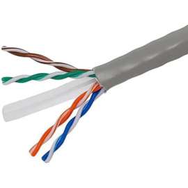 4XEM 1000 ft Roll Grey Cat6 Stranded CM-Rated For In-Wall Use, 1000 ft Category 6 Network Cable for Network Device, Home Theater System, Desktop Computer, Patch Panel, First End: Bare Wire, Second End: Bare Wire, CM, CMR