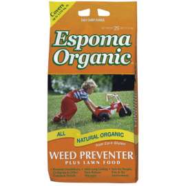 Espoma Organic Weed Preventer Lawn Food For All Grasses 1250 sq ft