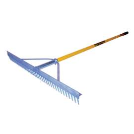 Structron S600 Power 67 in. 36 Tine Aluminum Landscape Rake Fiberglass Handle
