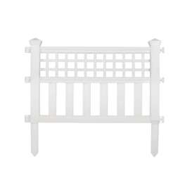 Suncast 24 ft. L X 20.5 in. H Resin White Garden Fence
