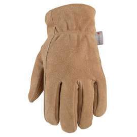 Wells Lamont L Suede Cowhide Heavy Duty Brown Gloves