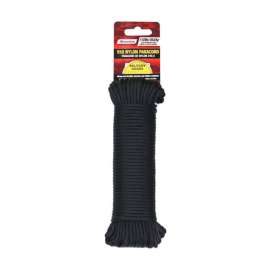 SecureLine 5/32 in. D X 100 ft. L Black Braided Nylon Paracord