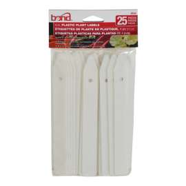 Bond 5 in. H X 4 in. W White Plastic Plant Label/Marker