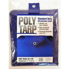 Projex 8 ft. W X 10 ft. L Light Duty Polyethylene Tarp Blue