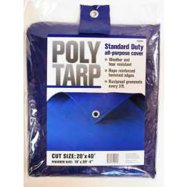 Projex 20 ft. W X 40 ft. L Light Duty Polyethylene Tarp Blue