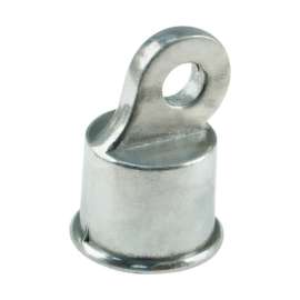 YardGard 2.8 in. H Galvanized Silver Aluminum Rail End