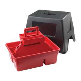 Little Giant 14 in. H X 16.13 in. W X 20 in. D 300 lb. capacity 1 step Plastic Stool and Tote Box