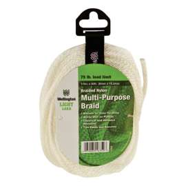 Wellington 1/4 in. D X 50 ft. L White Solid Braided Nylon Rope