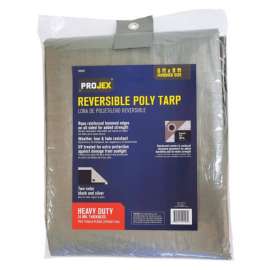 Projex 6 ft. W X 8 ft. L Heavy Duty Polyethylene Reversible Tarp Black/Silver