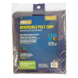 Projex 16 ft. W X 20 ft. L Medium Duty Polyethylene Reversible Tarp Blue/Brown