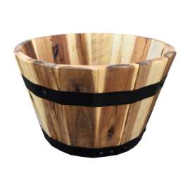 Avera Products 7 in. H X 11.5 in. W X 11.5 in. D Wood Traditional Planter Natural