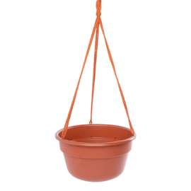 Bloem 6.8 in. H X 12.4 in. D Resin Dura Cotta Hanging Basket Terracotta Clay