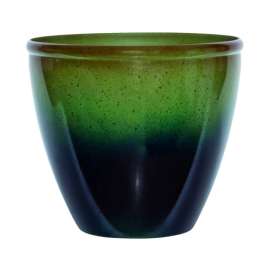 Suncast Seneca 14 in. H X 16 in. W Resin Modern Planter Blue/Green