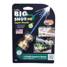 Little Big Shot 3 Pattern Adjustable Continuous Brass Hose Nozzle