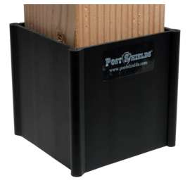 Post Shields Inc. 4 in. H X 4 in. W X 4 in. L Plastic Black Fence Post Protection