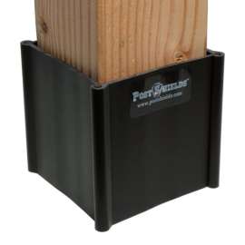 Post Shields Inc. 4 in. H X 4 in. W X 4 in. L Plastic Brown Fence Post Protection