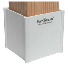 Post Shields Inc. 4 in. H X 4 in. W X 4 in. L Plastic White Fence Post Protection