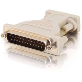 C2G DB9 Female to DB25 Male Serial Adapter, 1 Pack, 1 x 9-pin DB-9 Serial Female, 1 x 25-pin DB-25 Serial Male, Beige