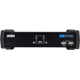 Aten Technologies ATEN CubiQ CS1762A KVM Switch, 2 Computer(s), WUXGA, 1920 x 1200USBDVI, Desktop