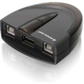 IOGEAR 2-Port USB 2.0 Automatic Printer Switch, 3 x USB, Desktop