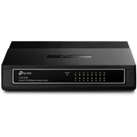 Tp Link TP-LINK TL-SF1016D, 16 Port 10/100Mbps Fast Ethernet Switch, Desktop or Wall-Mounting, Plastic Case Ethernet Splitter, Unshielded Network Switch