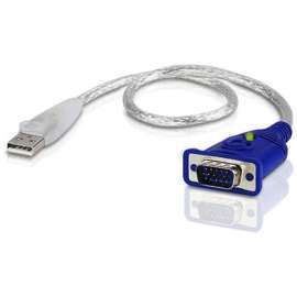Aten Technologies ATEN 2A-130G VGA EDID Emulator, 1.15 ft USB/VGA Video Cable for Video Device, Monitor, Computer, KVM Extender, Video Extender, Video Splitter, Power Supply, First End: 1 x Powered USB Type A, Male, Second End: 1 x 15-pin HD-15