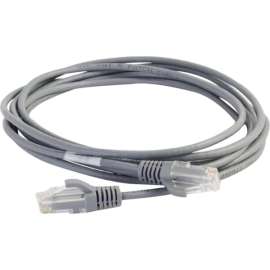 C2G 2ft Cat6 Snagless Unshielded (UTP) Slim Network Patch Cable, Gray, Slim Category 6 for Network Device, RJ-45 Male, RJ-45 Male