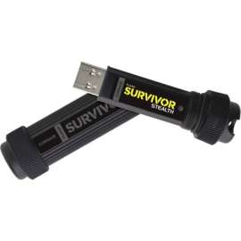 Corsair Flash Survivor Stealth 128GB USB 3.0 Flash Drive, 128 GB, USB 3.0, Black, 5 Year Warranty