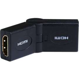 QVS HDMI High Speed 1080p/4K Female to Female Swivel Gender Changer/Coupler, 1 x HDMI Digital Audio/Video Female, 1 x HDMI Digital Audio/Video Female, 1920 x 1080 Supported, Gold Contact