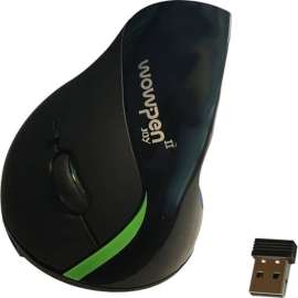 Ergoguys WOW PEN JOY II WIRELESS ERGONOMIC COMPUTER MOUSE BLACK, Optical, Wireless, Black, 1 Pack