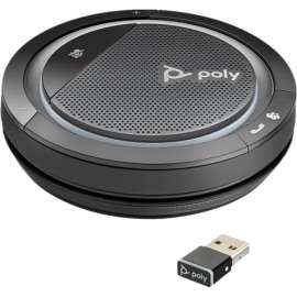 Poly Plantronics Personal, Portable Bluetooth Speakerphone with 360 Audio, USB, Microphone, Battery, Portable