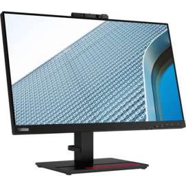 Lenovo ThinkVision T24v-20 23.8" Webcam Full HD WLED LCD Monitor, 16:9, Raven Black, 24" Class, In-plane Switching (IPS) Technology