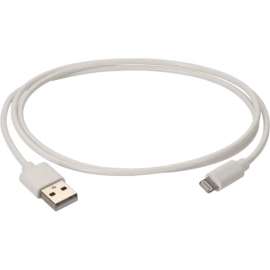 AddOn 1.0m (3.3ft) USB 2.0 (A) Male to Lightning Male White Cable, 3.28 ft Lightning/USB Data Transfer Cable, First End: 1 x Lightning, Male, Second End: 1 x USB 2.0 Type A