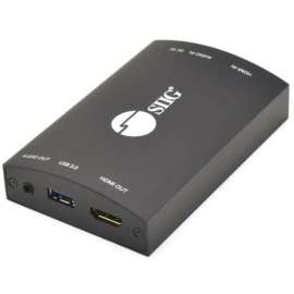 SIIG USB 3.0 HDMI Video Capture Device with 4K Loopout, for On-line Meetings/Training/Gaming and Live Broadcast, USB Capture Card/Adapter, HDMI in & loopout up to resolution 4K60Hz, Records up to 1080p
