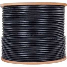 4XEM Cat6 UTP Bulk Cable (Black), 1000 ft Category 6 Network Cable for Network Device, Home Theater System, Desktop Computer, Bare Wire, Bare Wire, 10 Gbit/s up to 30M/100FT- CM
