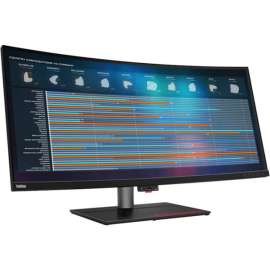 Lenovo ThinkVision P40w-20 39.7" Webcam WUHD Curved Screen WLED LCD Monitor, 21:9, Raven Black, 40" Class, In-plane Switching (IPS) Technology