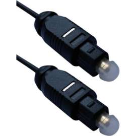 QVS 3ft Toslink Digital/SPDIF Optical UltraThin Audio Cable, 3 ft Fiber Optic Audio Cable for DVD, Blu-ray Player, Gaming Console, Computer, Home Theater System, HDTV, Audio Device, First End: 1 x Toslink Digital Audio, Male, Second End: 1 x Toslink Digit