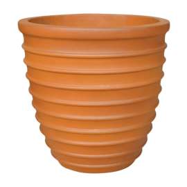 Southern Patio 10.24 in. H X 10 in. W Ceramic Beehive Planter Terracotta