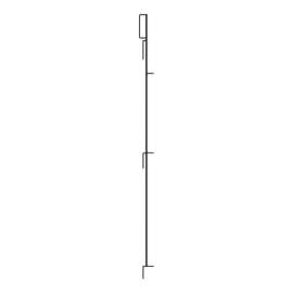 Origin Point Brands 44 in. H X 1.8 ft. L Black Steel Fence Post