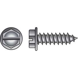 Hillman No. 8 X 5/8 in. L Slotted Hex Washer Head Sheet Metal Screws 100 pk