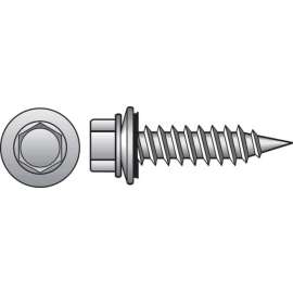 Hillman No. 10 X 1 in. L Hex Hex Head Screws w/Washers 100 pk