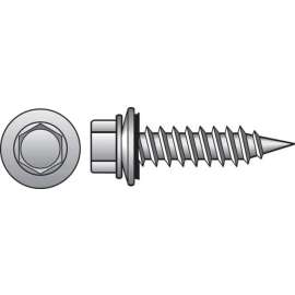 Hillman No. 10 X 1-1/2 in. L Hex Hex Head Screws w/Washers 100 pk