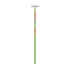 Ames 50.5 in. 7 Tine Steel Level Rake Wood Handle
