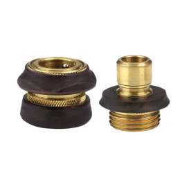 Gilmour Brass Threaded Male/Female Quick Connector Hose Set