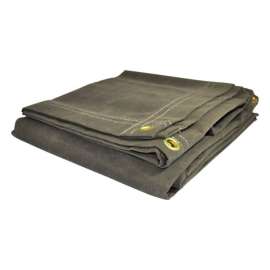 Foremost Tarp Co. Dry Top 8 ft. W X 10 ft. L Heavy Duty Canvas Tarp Olive