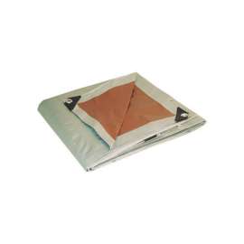 Foremost Tarp Co. Dry Top 20 ft. W X 30 ft. L Heavy Duty Polyethylene Reversible Tarp Brown/Silver