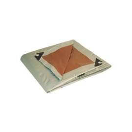 Foremost Tarp Co. Dry Top 8 ft. W X 10 ft. L Heavy Duty Polyethylene Reversible Tarp Brown/Silver