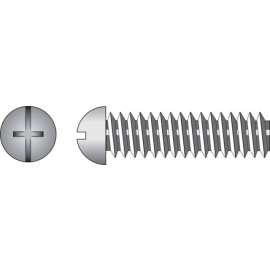 Hillman No. 6-32 X 2-1/2 in. L Combination Round Head Zinc-Plated Steel Machine Screws 100 pk